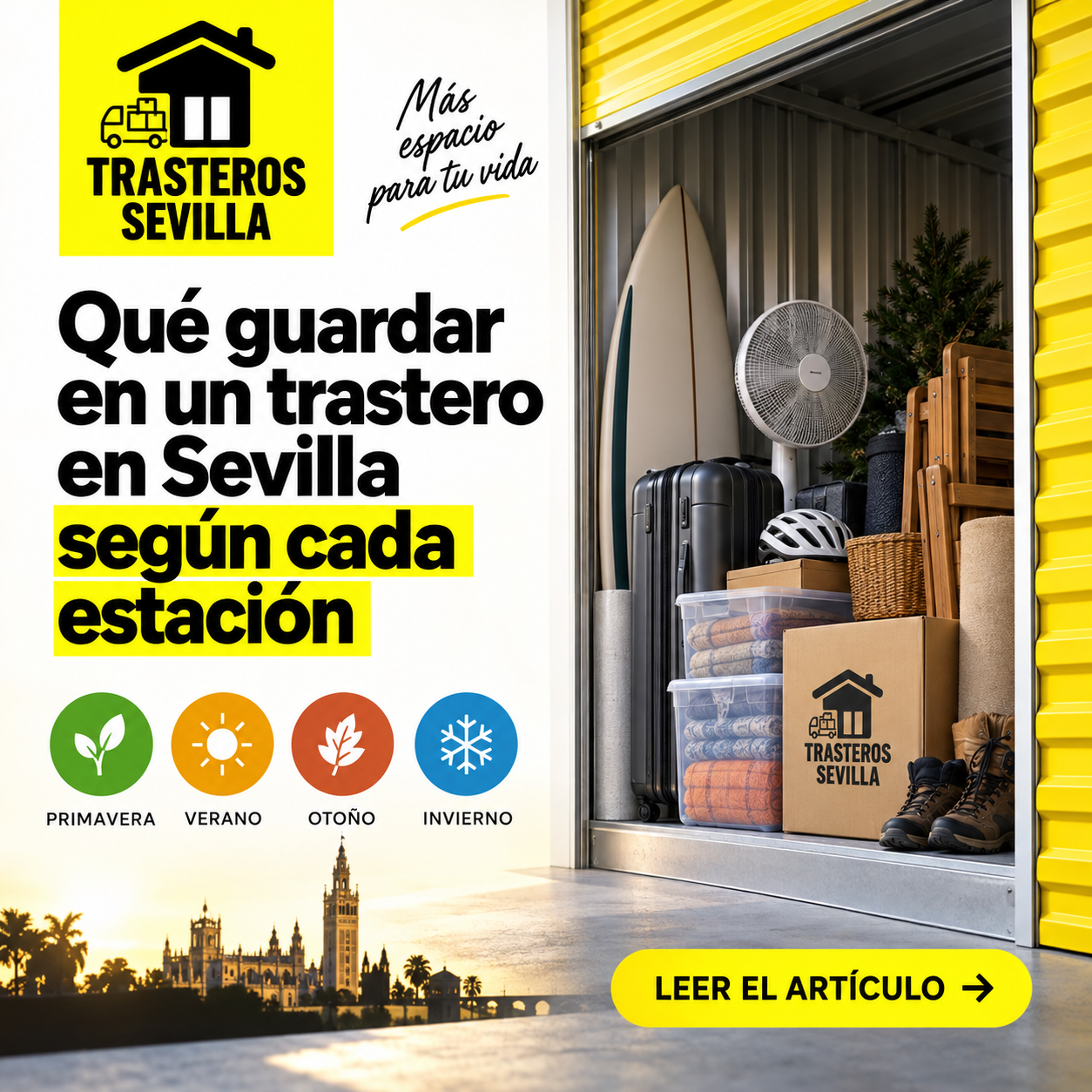 Qué guardar en un trastero en Sevilla según cada estación - trasterosensevilla.es